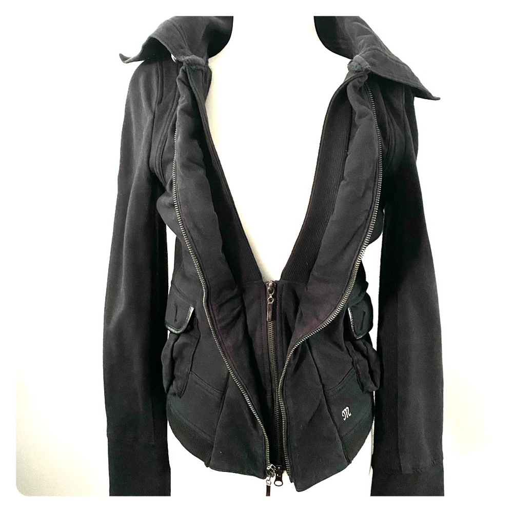 Bomber Style Black Sweatshirt